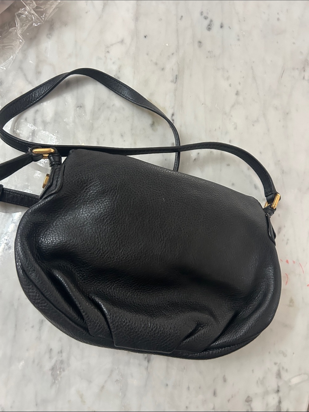 Marc By Marc Jacobs MINI Black Pebbled Leather Crossbody with Gold Hardware - Picture 10 of 12